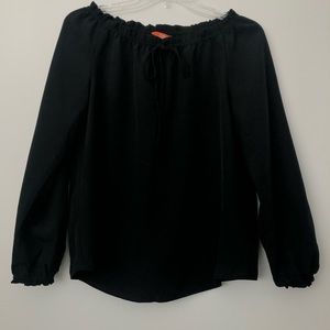 Joe Fresh off shoulder long sleeve black top